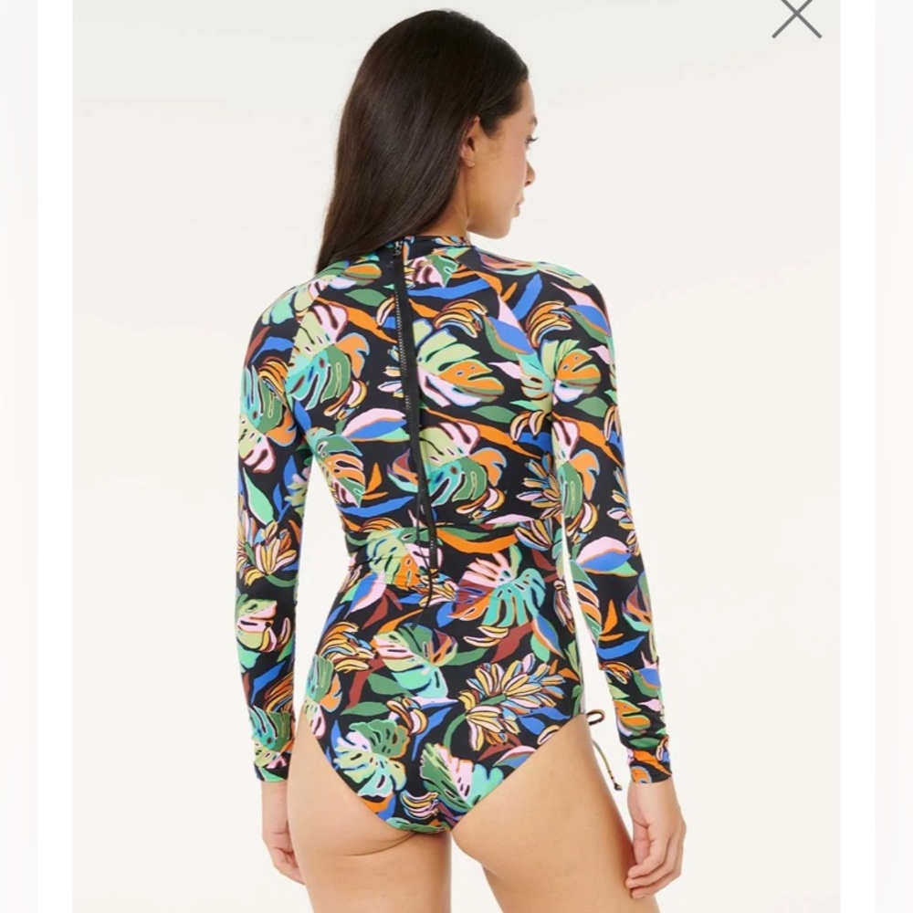 Rip curl Sunset Luau UV SUP surf swim suit Brazilian (Farm Rio) Bananas - Picture 9 of 11